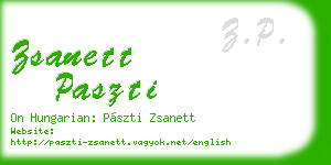 zsanett paszti business card