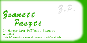 zsanett paszti business card